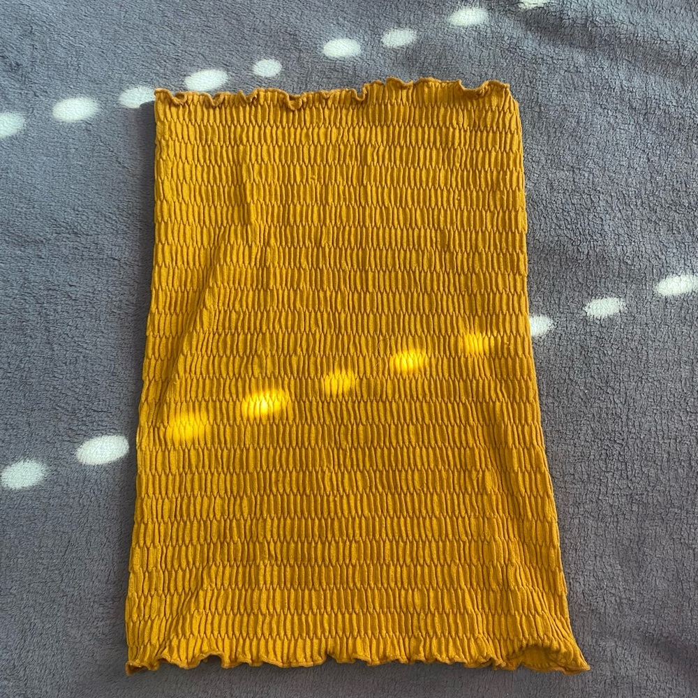 Aura Mustard Yellow Tube Top